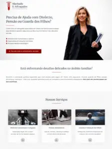 landing page direito de família