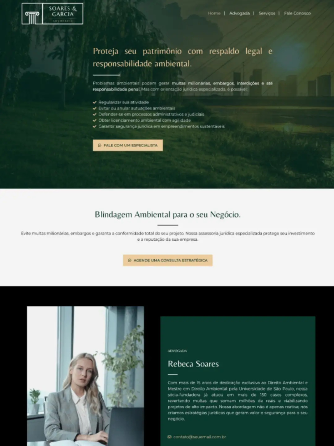 Landing Page Direito Ambiental