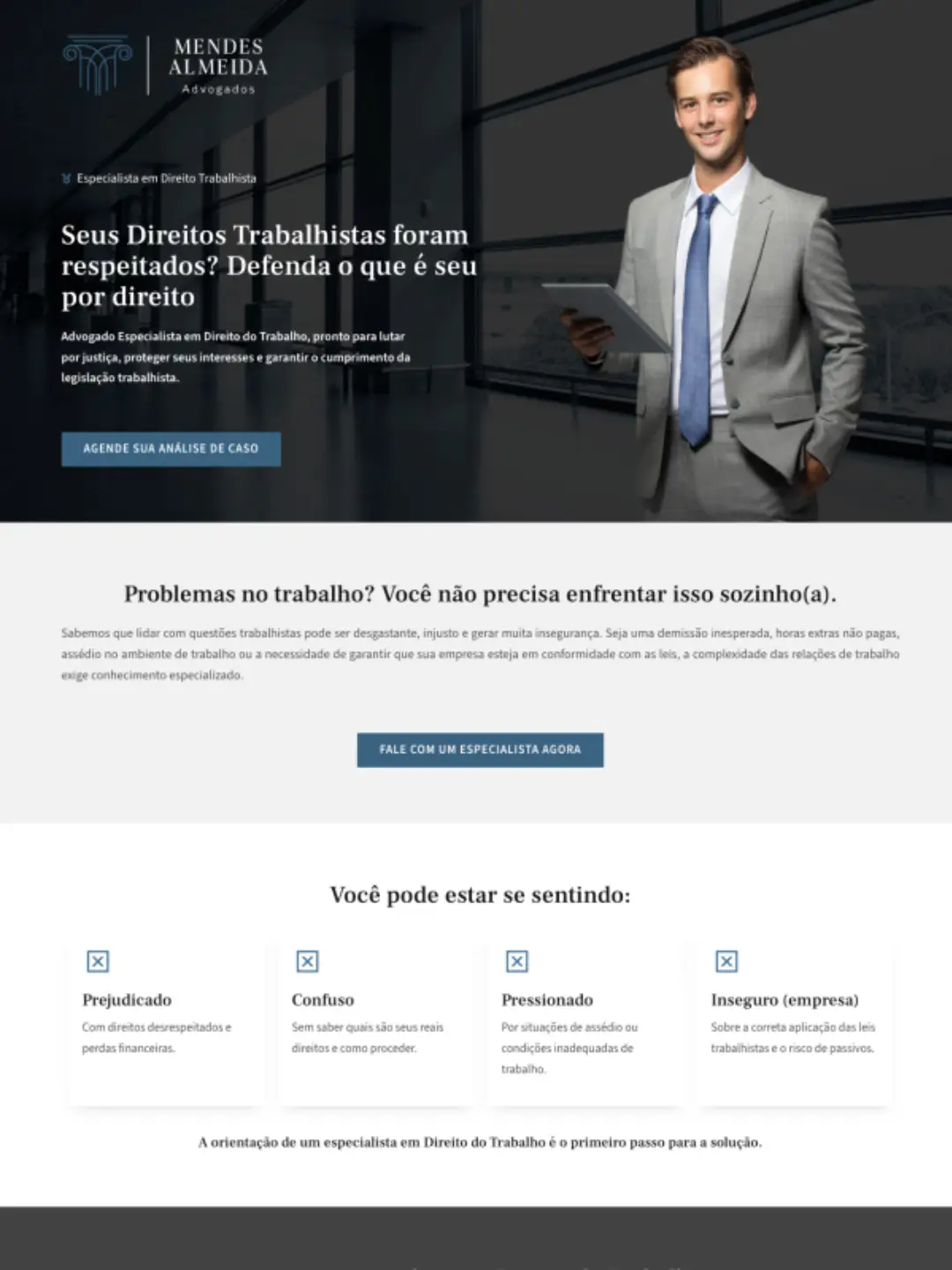 landing page direito trabalhista